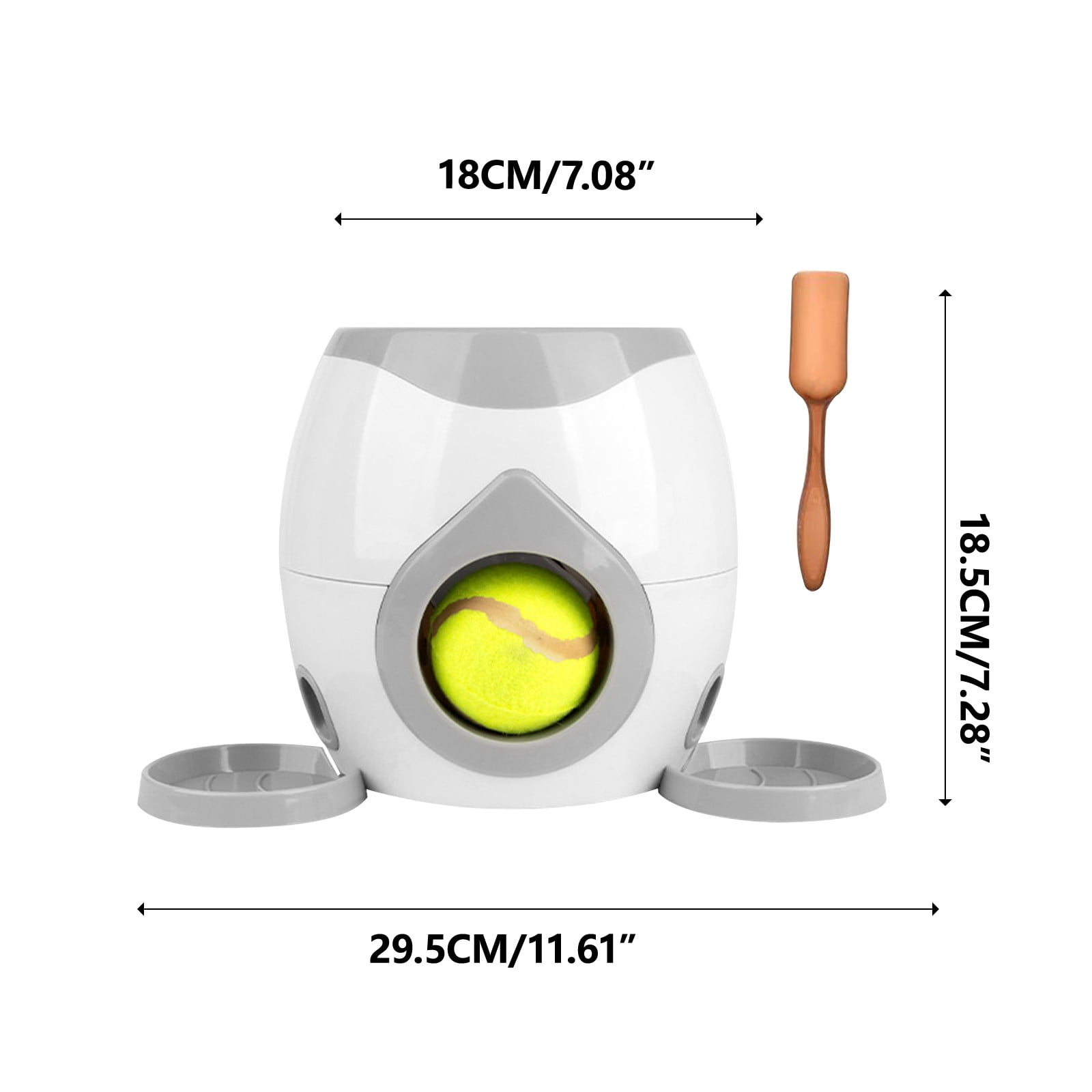 Automatic Dog Ball Thrower Launcher Dog Fetch Machine for Small To Medium Sized Dogs Adjustable Launch Distances Ball Launcher for Dogs with 2 Balls Dual Power Ball Thrower for Dogs