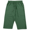 thumbnail image 3 of lcziwo Limited Time Sales of The Day, Mens Cotton Linen Capris Casual Loose Cropped Pants Elastic Waist Drawstring Summer Beach Shorts with Pockets Green S, 3 of 7