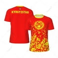 thumbnail image 2 of Exclusive design Kyrgyzstan Flag Grain 3D Printed Men For Running Bike Soccer Tennis Fitness Sports tshirt Mesh Short T-shirt, 2 of 12