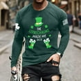 thumbnail image 3 of Long Sleeve Crewneck Sweatshirts for Men Lightweight Casual T-shirt Fashion St Patricks Day Tops, 3 of 4