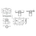 thumbnail image 3 of Deltana BC218RU3 Ball Catch; Round Corners; Bright Brass Finish, 3 of 3