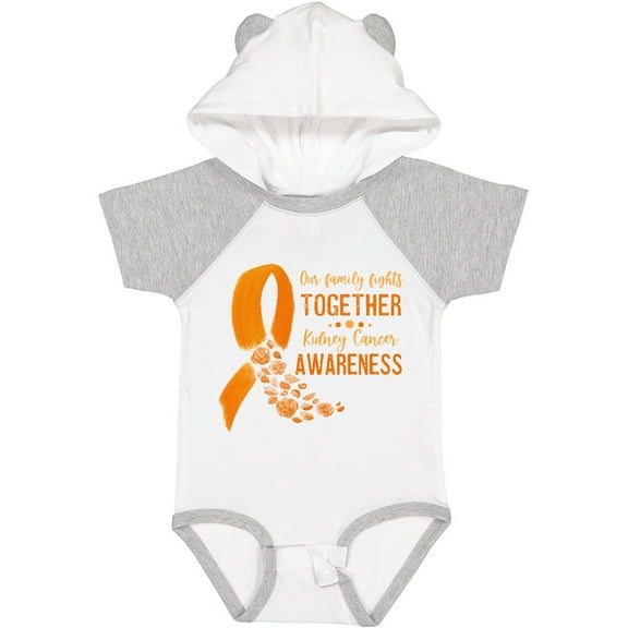 Inktastic Our Family Fights Together Kidney Cancer Awareness Boys or Girls Baby Bodysuit