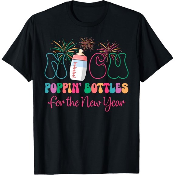 NICU Popping Bottles For The New Year Holidays Nursing Scrub T-Shirt