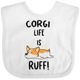 thumbnail image 3 of Inktastic Corgi Life is Rough Boys or Girls Baby Bib, 3 of 4