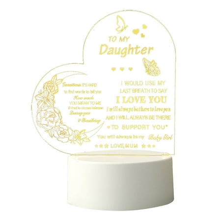 

PAVEOS Mother s Day Gift-LED Acrylic Mother s Day Greeting Gift Light Acrylic Greeting Mother s Day Gift Light (White Warm Light) Decorative Lights