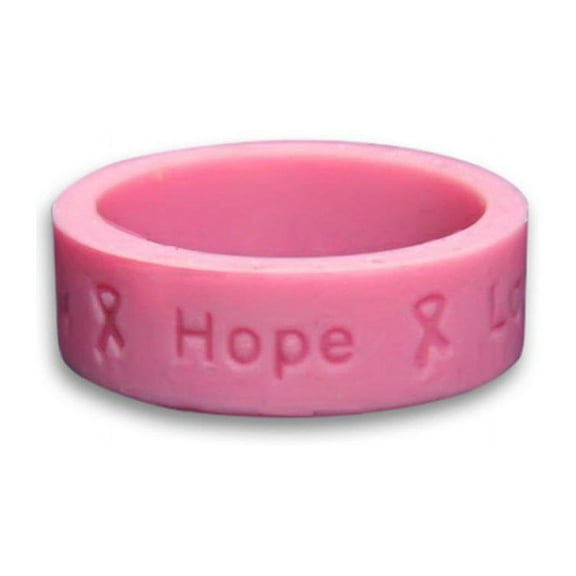 The Awareness Company Pink Silicone Rings Breast Cancer Awareness 25 Pack