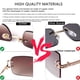 thumbnail image 4 of Gafas de sol SDINM sin montura rectangulares marrones UV400 para hombres y mujeres, 4 of 6