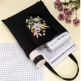 thumbnail image 2 of Canvas Bag Embroidery Kit for Beginners Adults, Full Range Embroidery Starter Kit with Flower Pattern, DIY Art Craft Sewing Embroidery Kit Black Tote Bag, 2 of 7