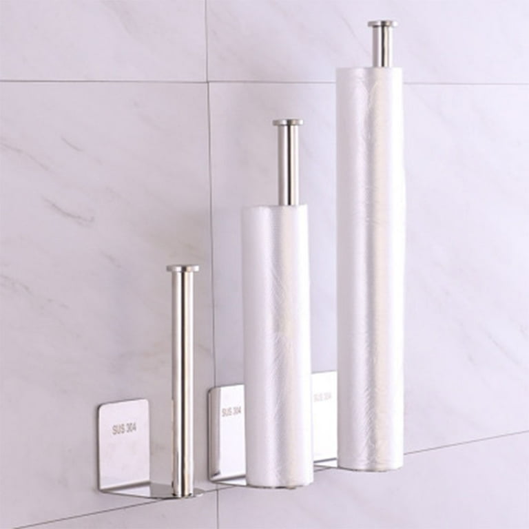 Plastic Toilet Paper Holder, Wall-mounted Perforated Self-adhesive