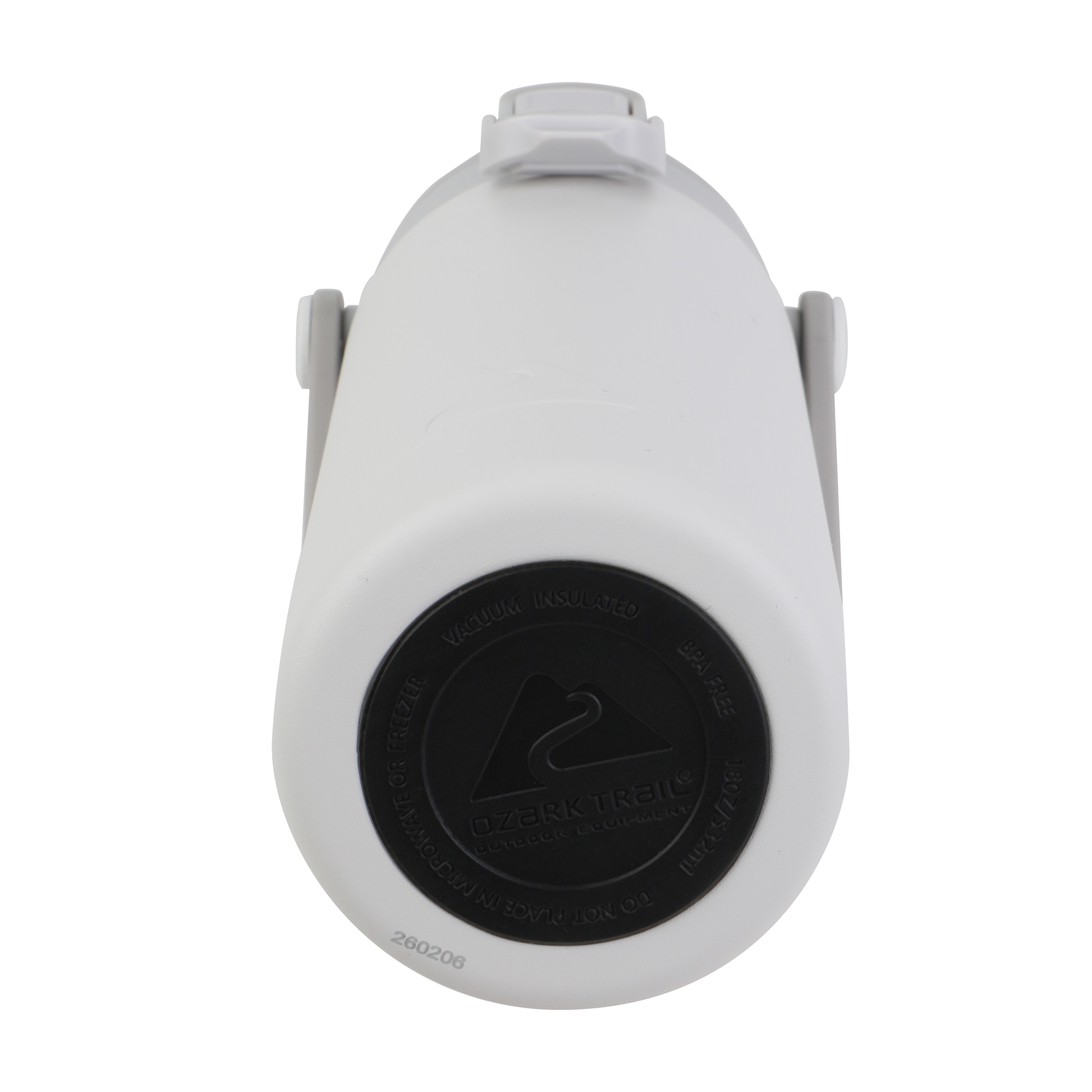 Botella de agua aislada de acero inoxidable de doble pared de 18 oz Ozark Trail con tapa dual para sorber y verter, gris 8