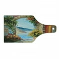 thumbnail image 1 of Romantic Cutting Board, View from Italian Old Stone House Hills Painting Style Look Vine Leaves Flower, Decorative Tempered Glass Cutting and Serving Board, in 3 Sizes, by Ambesonne, 1 of 2