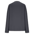 thumbnail image 3 of DuoJiaJ Womens Long Sleeve Top, Crew Neck Solid Color Sun Athletic Top Gray XL, 3 of 5