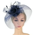 thumbnail image 2 of Fascinator Fascinator Faux Feather: Veil Hair Clip Fascinator Hat Fascinateur de mariage, 2 of 10