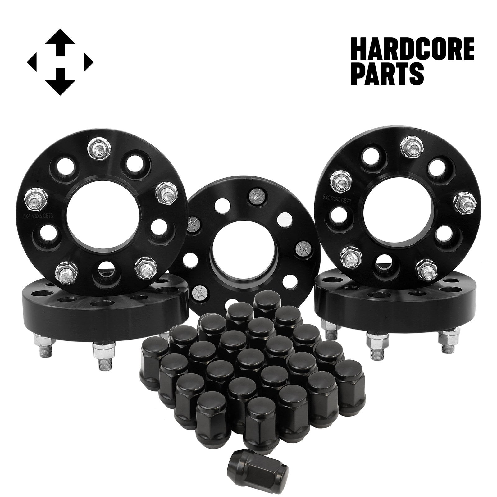 5 Jeep Wheel Adapters 5x4.5 to 5x5 1.25" (32mm) Compatible with