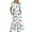 White-D, variant on Penkiiy Women's Summer Casual Short Sleeve Crewneck Feather Print Swing Dress Flowy Tiered Maxi Beach Dress with Pockets L White