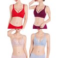 thumbnail image 3 of Sujetador de talla grande para mujer Sujetador de encaje fino acolchado con sujetadores con aro Irfora Ropa interior de mujer, 3 of 5