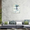 thumbnail image 6 of Farmhouse Bathroom Blue Floral Wall Art Rustic Flower Pictures Wall Decor Country Floral Butterfly Positive Canvas Prints Painting Modern Home Framed Artwork for Living Room Bedroom Office 12"x16", 6 of 6