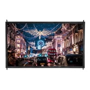 InstaHibit 100 Portable Projector Screen with Stand 16:9 HD Fast Folding Indoor Outdoor Home Theater Backyard Movie