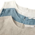 thumbnail image 3 of Amazhiyu Women's Linen Reversible Wear Crop Tops Casual Simple Sleeveless Tank Top, 3 of 5