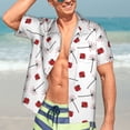 thumbnail image 7 of Susaid Ladybug With Dandelion Print Short Sleeve Shirts Button Down Casual Shirts Summer Beach Aloha Button Down Short Sleeve for Men ,XX-Large, 7 of 7