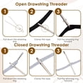 thumbnail image 6 of Threading Tool sets Steel Sewing Loop Turner Hooks Plastic Drawstring Threader Nickel Galvanizing Quick & Easy Drawstring Threader Tool, 6 of 6
