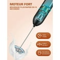 thumbnail image 2 of Milk Frother, Stainless Steel and Aluminum Alloy Electric Milk Frother, for Coffee, Espresso, Latte and Cappuccino, Includes 3 AAA Batteries, 2 of 3