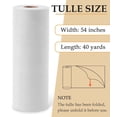 thumbnail image 2 of Rollo de tela de tul Luceinvita 137 cm x 36 m, poliéster blanco, 2 of 6
