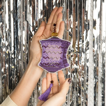 UPC: 4823069638887 | Christmas tree toy cross-stitch kit T-24C Set of pictures  Colorful lanterns