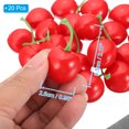 thumbnail image 2 of Uxcell 20 Pcs Artificial Cherries, Plastic Lifelike Fake Fruit Model Red Cherries, 2 of 6