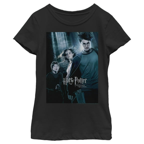 Girl's Harry Potter Prisoner of Azkaban Poster  Graphic Tee Black Medium