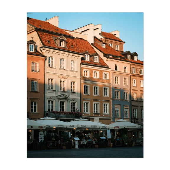 Old Town Market Square, Warsaw 01 - Warsaw Mazowieckie Poland Photography Unframed Wall Art Print 8 x 10 inches