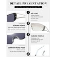 thumbnail image 6 of Wrap Around Y2K Sunglasses for Women Men Shield Flat Top Shades Futuristic Technology Frameless Sun Glasses, 6 of 7