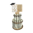 thumbnail image 1 of PENGXIANG Letter Card Double Layer Multi Holes Easy Assembly Money Holder Ornament 2023 Graduation Season Wooden Money Rack, 1 of 10