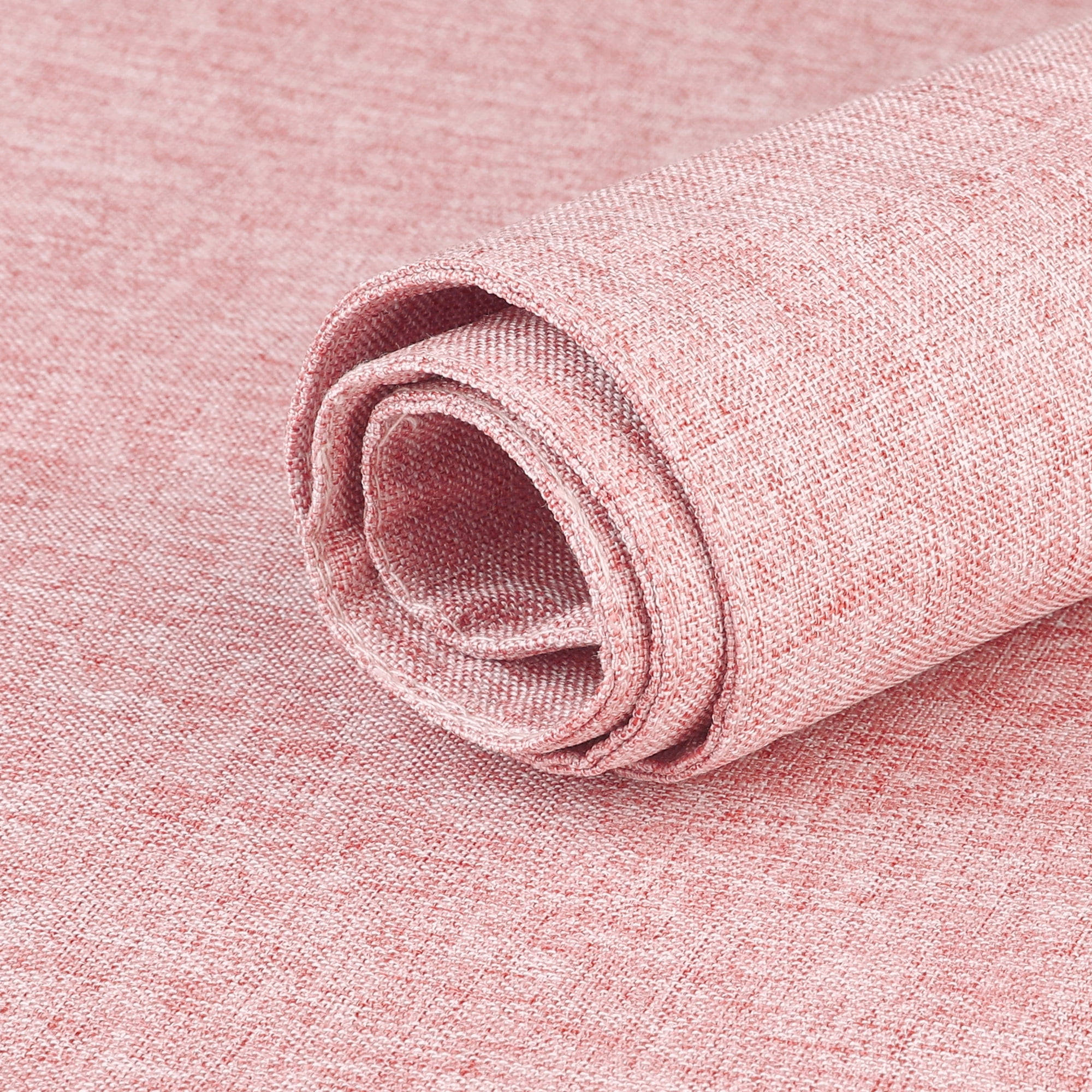 Unique Bargains Placemats Set of 6 Heat Resistant Place Imitation Linen Place Table Mats Light Pink