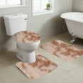 thumbnail image 3 of Rewenti 3-Piece Winter Bath Mat Set Velvet Fleece Thick Water Absorbent Non Slip for Bathroom, 3 of 6