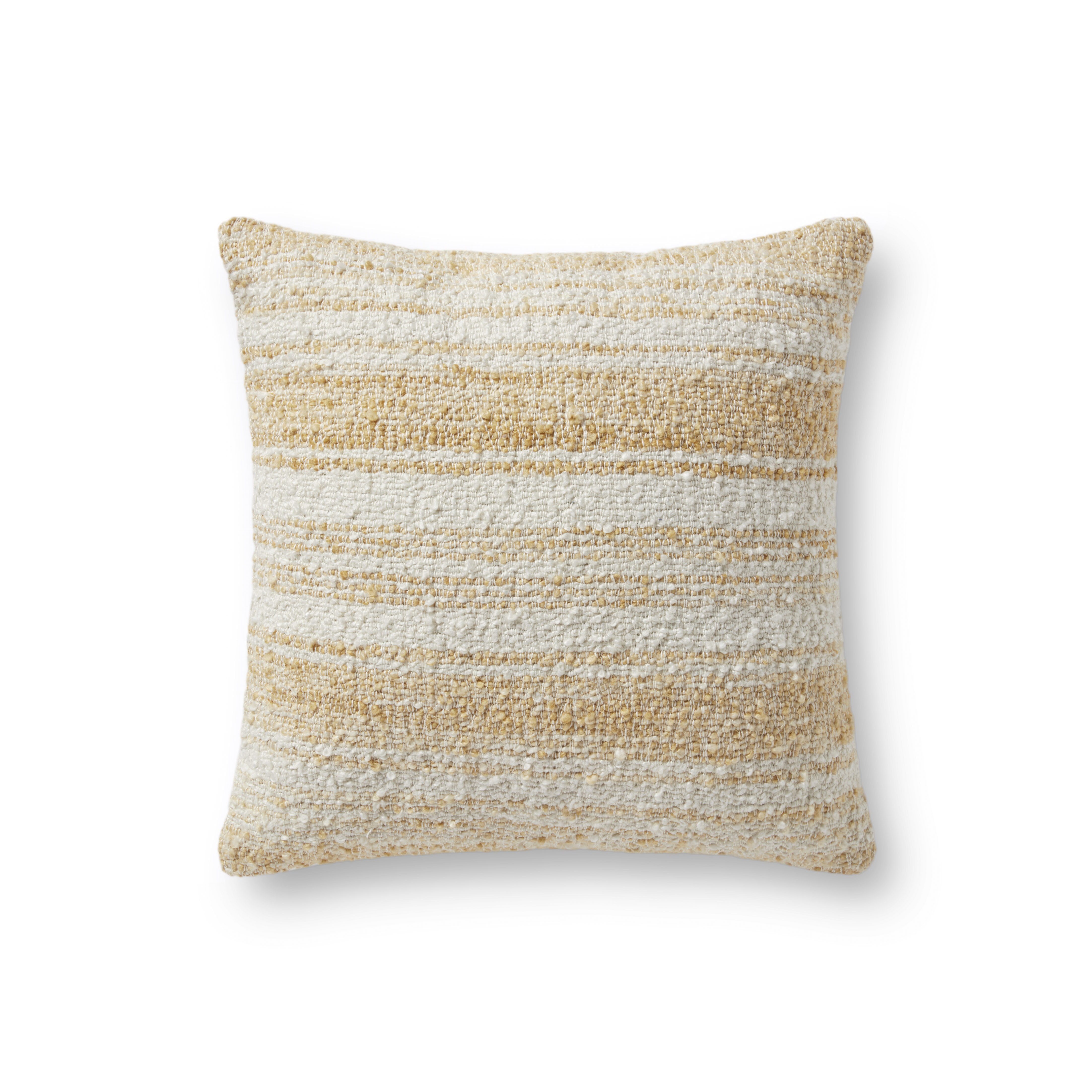 Chris Loves Julia x Loloi Drew Gold/Ivory 18" x 18" Pillow