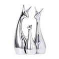 thumbnail image 4 of Figuras de la familia de ciervos, esculturas de animales, mobiliario creativo, estatua de cerámica, figura de escritorio para decoración, casa de 3 piezas de plata Soledad Estatuilla de animales, 4 of 10