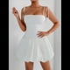 thumbnail image 5 of Vestido Corto de Verano con Tirantes Finos, Espalda Descubierta, Fruncido, Estilo Y2K, para Fiesta, Club y Pantalones Cortos Incorporados L, 5 of 10