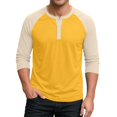 thumbnail image 3 of Men’s Three Quarter Sleeve Baseball T-Shirt Casual Cotton Sport Athletic Top, 3 of 8