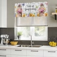 thumbnail image 5 of 2 Pack Valances for Windows, Spring Groundhog Window Valances for Living Room/Bedroom/Bathroom, Watercolor Sunflower Botanical Vintage Light Filtering Kitchen Curtain Valance 42"W x18" L, 5 of 9