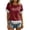 Wine, variant on Admvng Women's T-Shirt Crew Neck Fringe Trim Short Sleeve Solid Casual Summer Tops