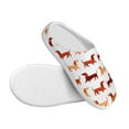 thumbnail image 3 of Fotbe Dachshund Walking Pattern Women's Fuzzy Curly Fur Memory Foam Loafer Slippers Indoor Outdoor Slippers Winter Home Shoes-46/47, 3 of 7