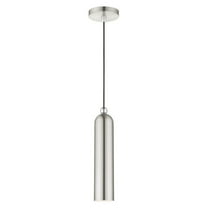1 Light Pendant in Mid Century Modern Style 5.13 inches Wide By 16.5 inches High-Brushed Nickel Finish Bailey Street Home 218-Bel-4362778