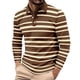thumbnail image 1 of Blusa y camisa de manga larga con cuello vuelto para hombre, informal, a la moda, con estampado de rayas y botones, de poliéster., 1 of 7