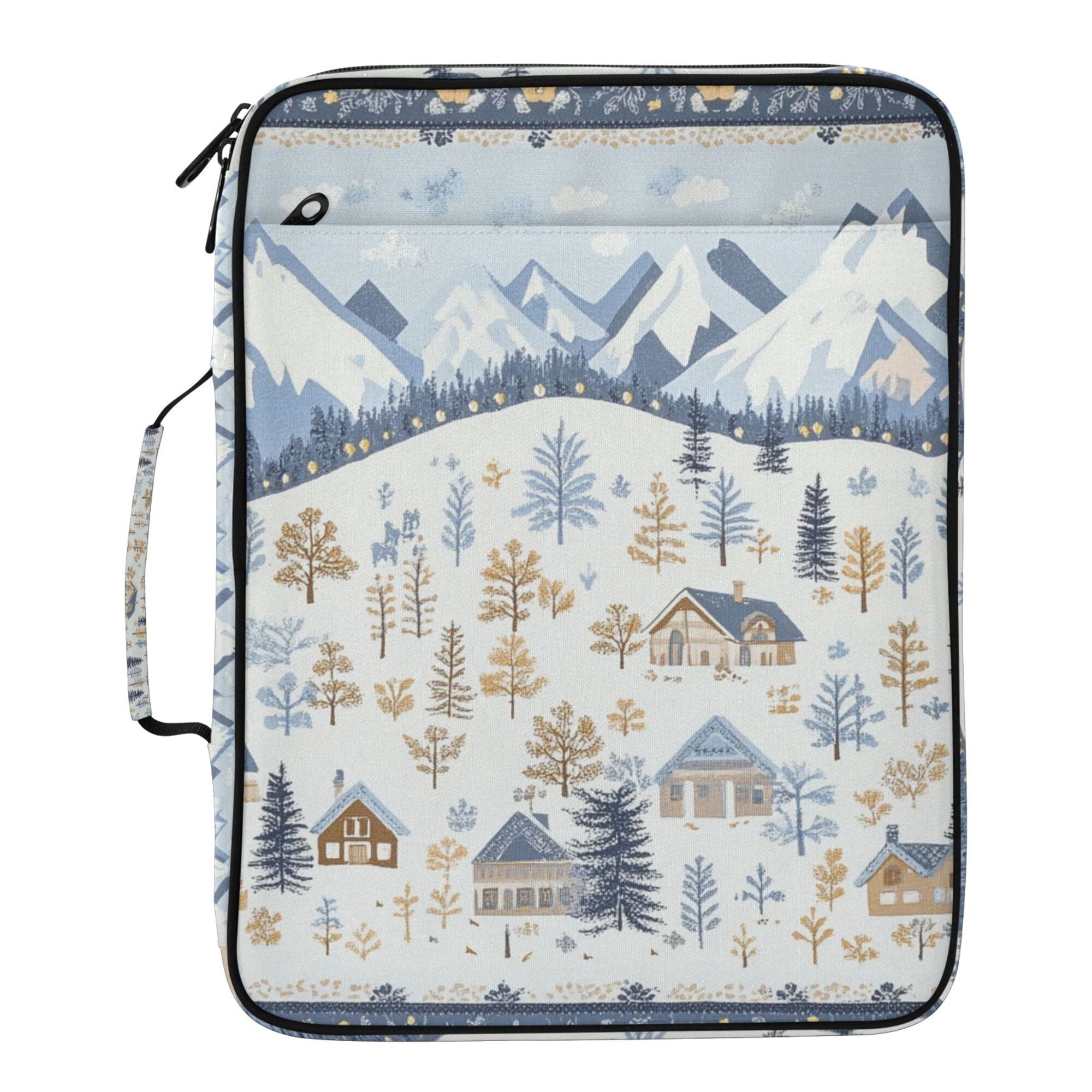 FORMRS Accordion File Folder A4 Size 7-Pocket Expanding Document Organizer Bag with 3 Ring Binder, Light Blue Mountain