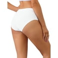 thumbnail image 3 of INSPIRE CHIC Women's Mid-Waisted Invisible Briefs Full Coverage Light and Breathable Panties S White, 3 of 4