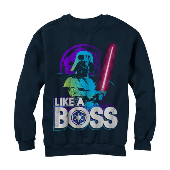 Men's Star Wars Like a Boss  Sweatshirt Navy Blue 2X Large