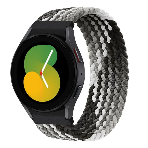 BRADCET (1/3Pack) 20mm Braided Solo Loop Nylon Bands for Samsung Galaxy Watch 5 5 40mm 44mm/ Watch 5 Pro 45mm Women Men, No Gaps Sports Band Wristband Bracelet for Galaxy Watch 4 Classic 42mm 46mm