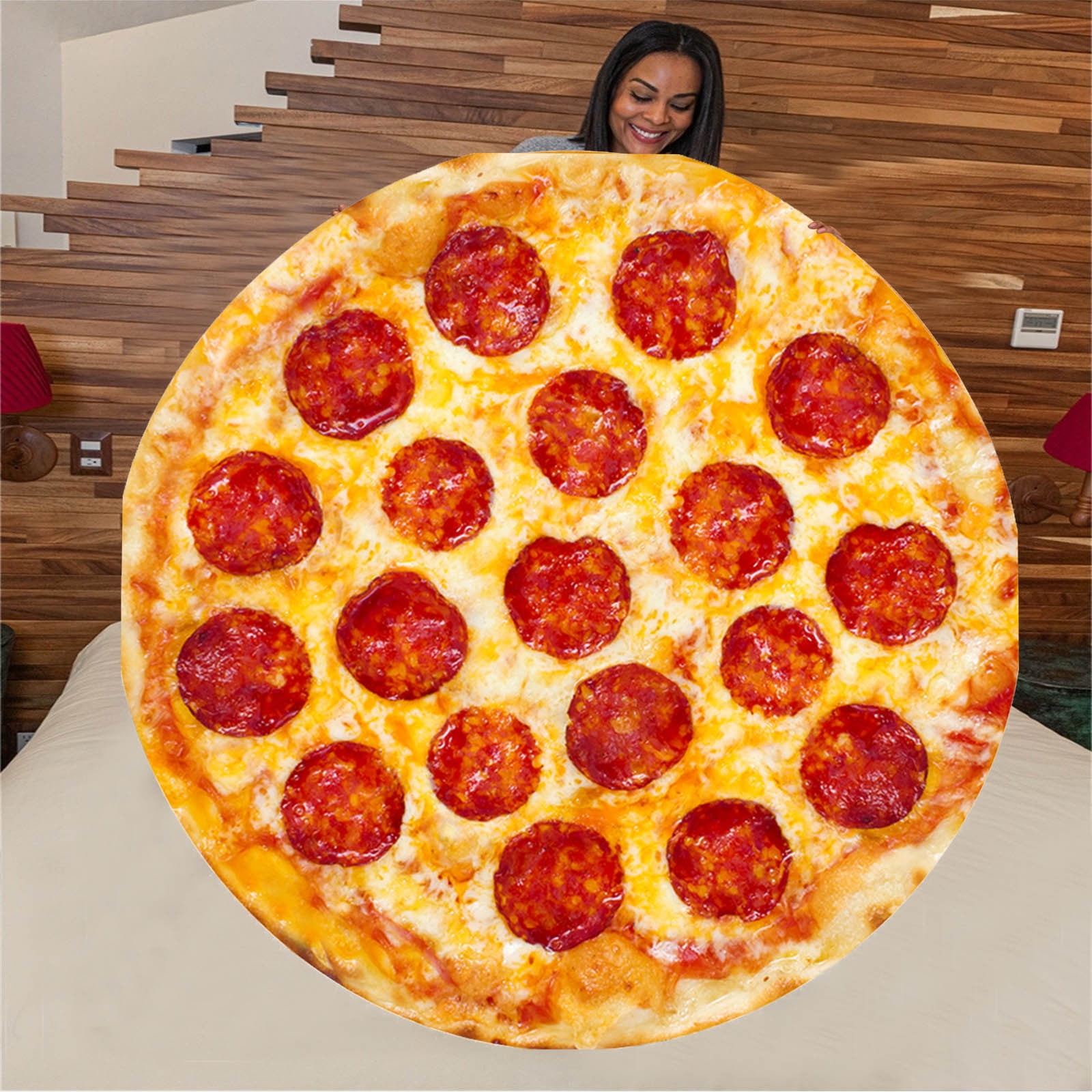 Great Choice Products 71 Inch Pizza Blanket Adult Size Double Sided, Food Blanket  Pizza For Adult
