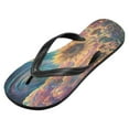 thumbnail image 2 of YAZAOOSummer Flip Flops Creatively Sunflowers under A Cosmic Sky Simple Beach Sandals, 2 of 8